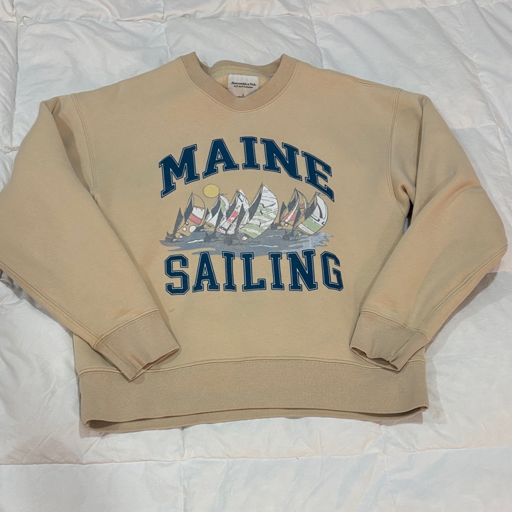 Abercrombie & Fitch Tan Maine Sailing Sweatshirt - Picture 2 of 4